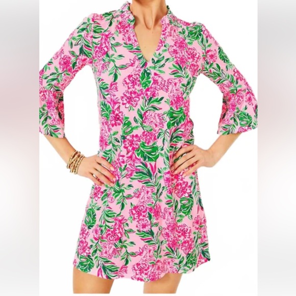 Lilly Pulitzer Dresses & Skirts - NWOT Lilly Pulitzer Sz L Hayes Dress Conch Shell Pink Koala La La